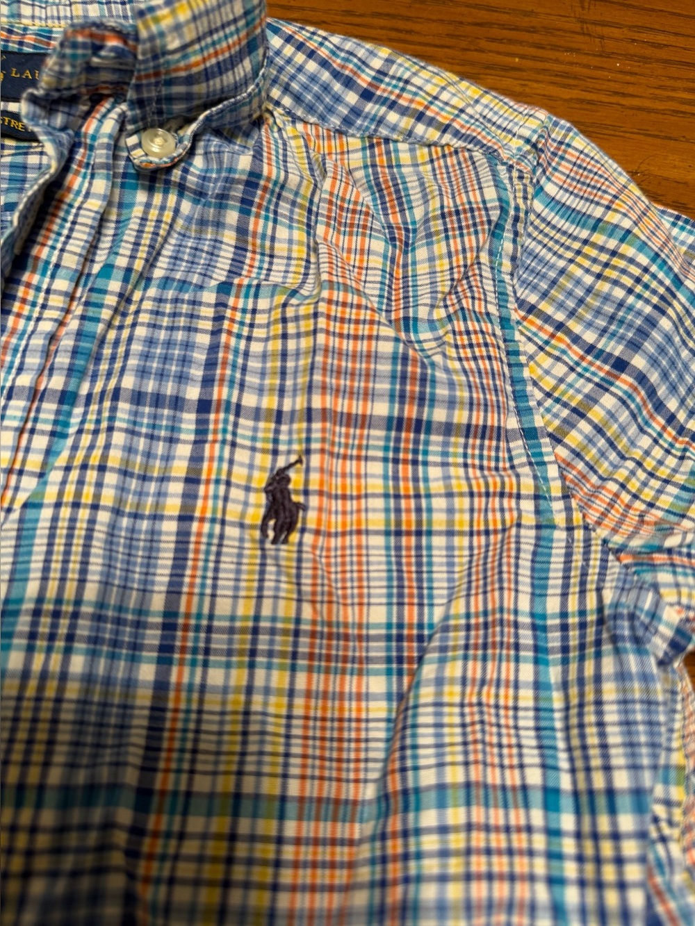 Ralph Lauren Boys Size 6 Plaid Short-Sleeve Button-Down Shirt - Picture 4 of 4